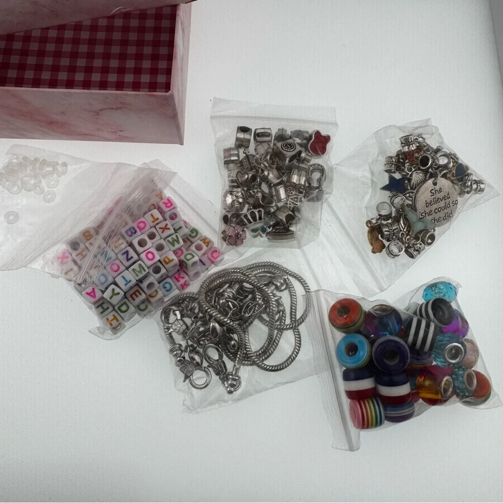 The Best Wishes to You New Charm making Kit. Colorful Bead and Charm Set Makes 5
